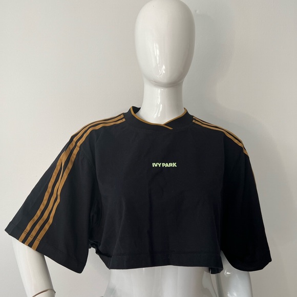 ADIDAS IVY PARK 3-Stripes Crop Tee - Picture 6 of 9